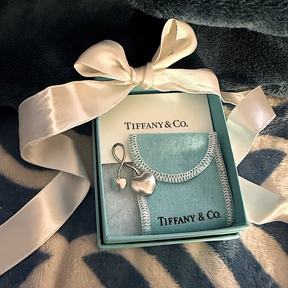 Vintage Tiffany Sterling Double Puffy Heart Open Slide Pendant ONLY 1 FOR SALE - Picture 12 of 14